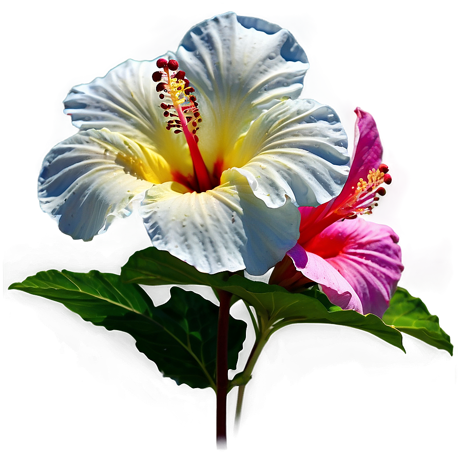 White Hibiscus Flower Png Mke90 PNG Image