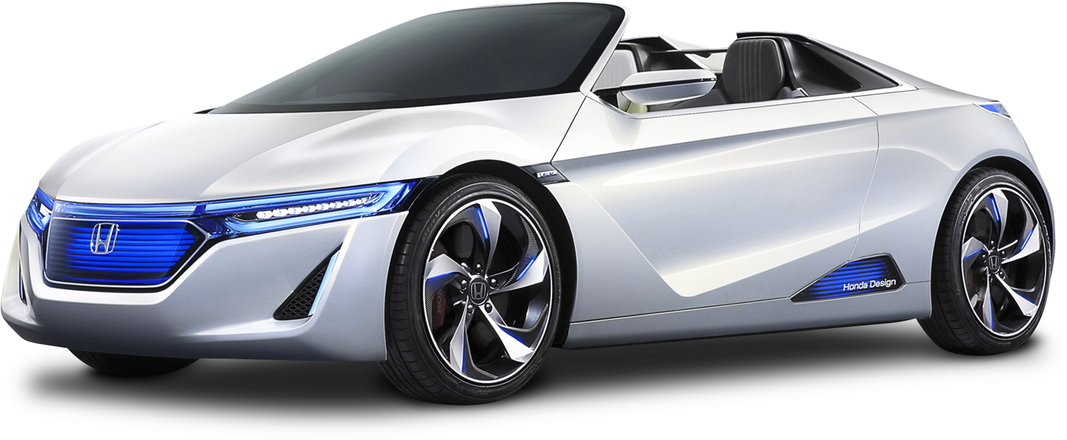 White Honda Convertible Concept Car H D PNG Image