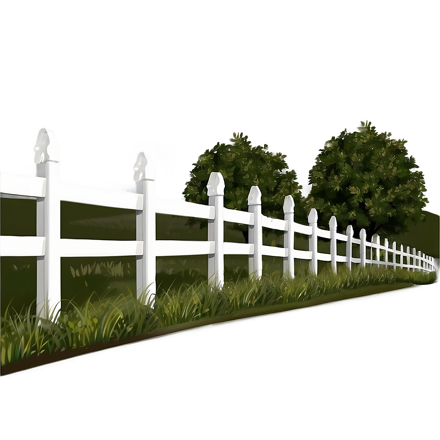 White Horse Fence Design Png Pys PNG Image