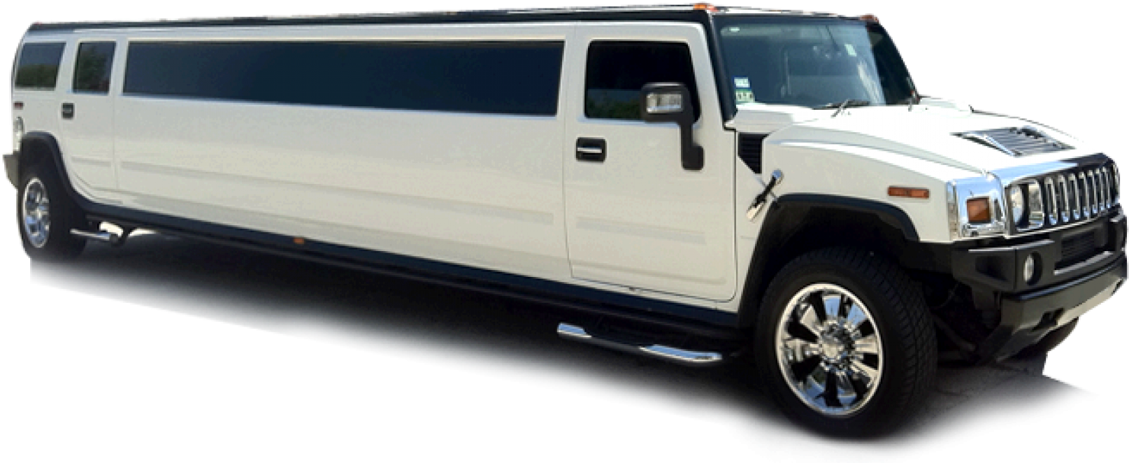 White Hummer Limousine PNG Image