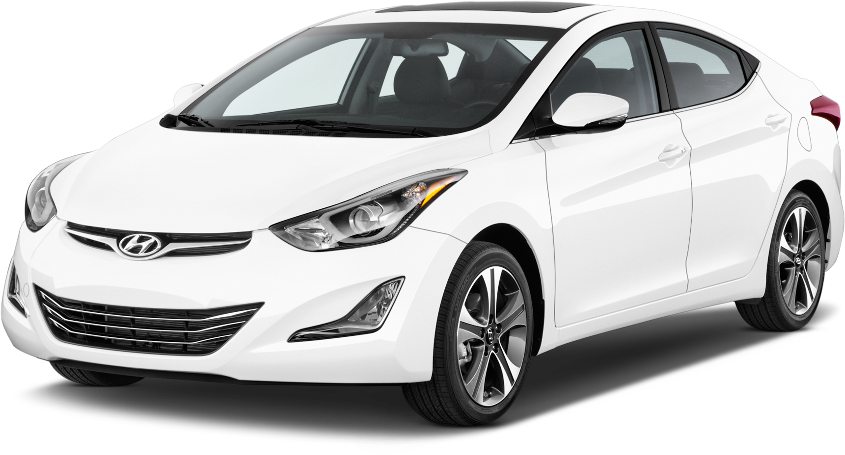 White Hyundai Elantra Sedan PNG Image