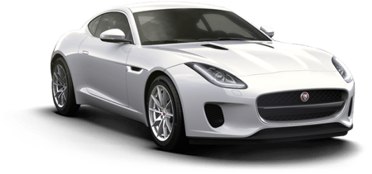 White Jaguar F Type Coupe Sports Car PNG Image