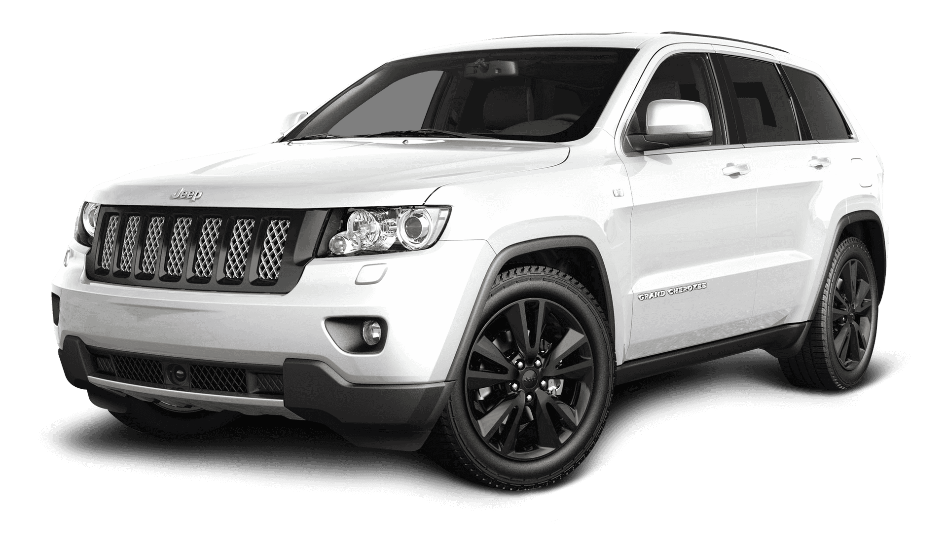 White Jeep Grand Cherokee S U V Side View PNG Image