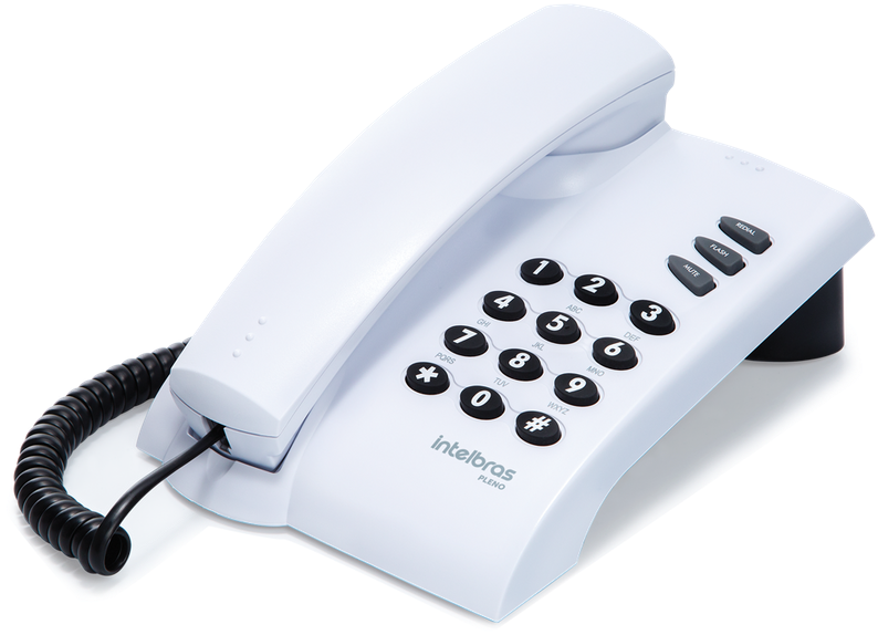 White Landline Telephone Intelbras PNG Image