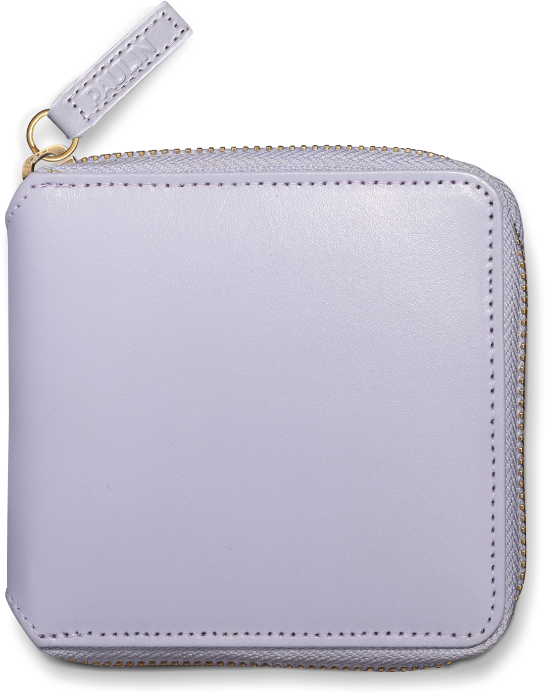 White Leather Zip Wallet PNG Image