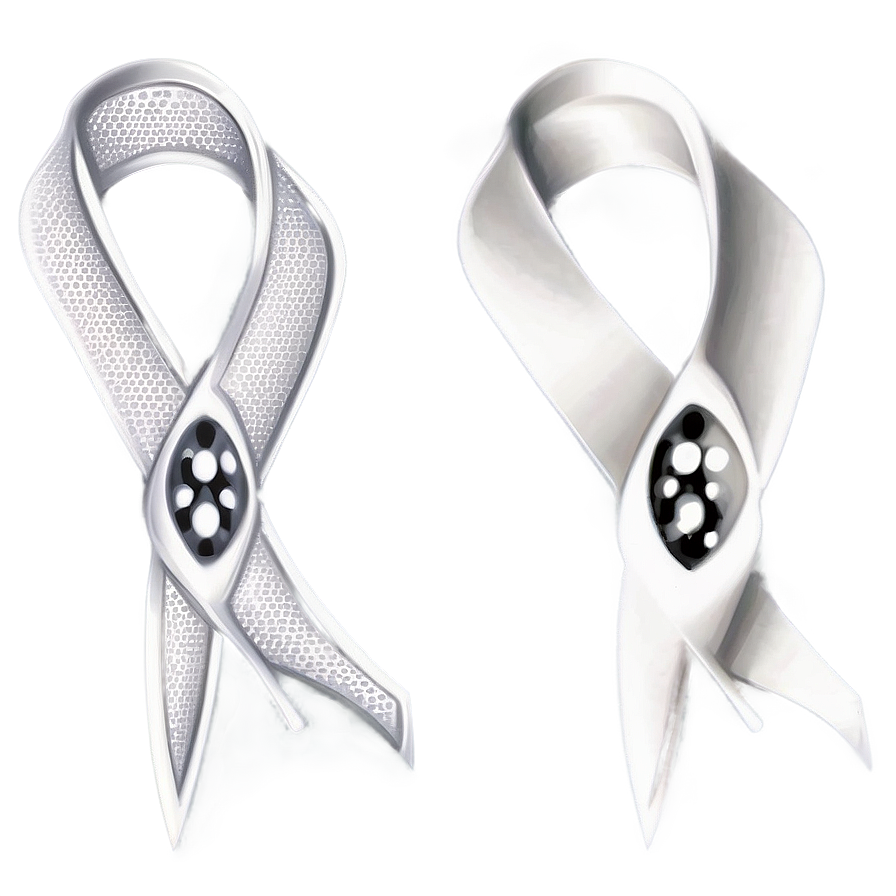 White Lung Cancer Ribbon Png 06292024 PNG Image