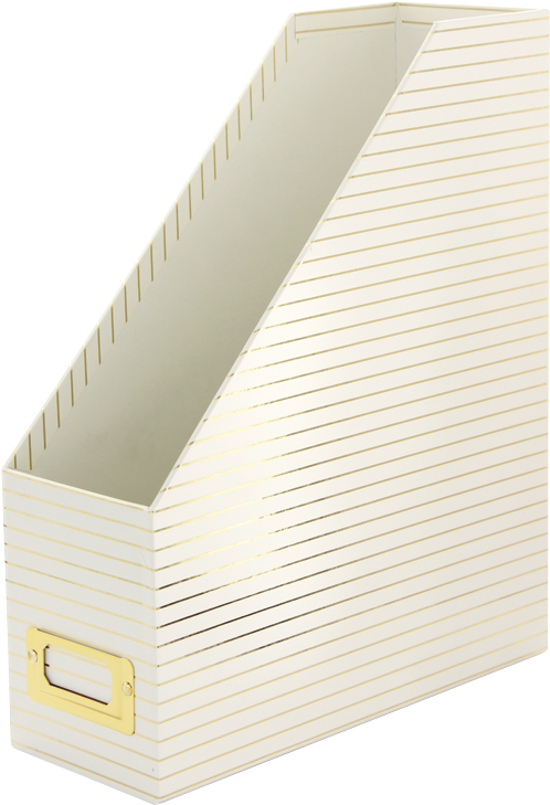 White Magazine Holder Office Organizer PNG Image