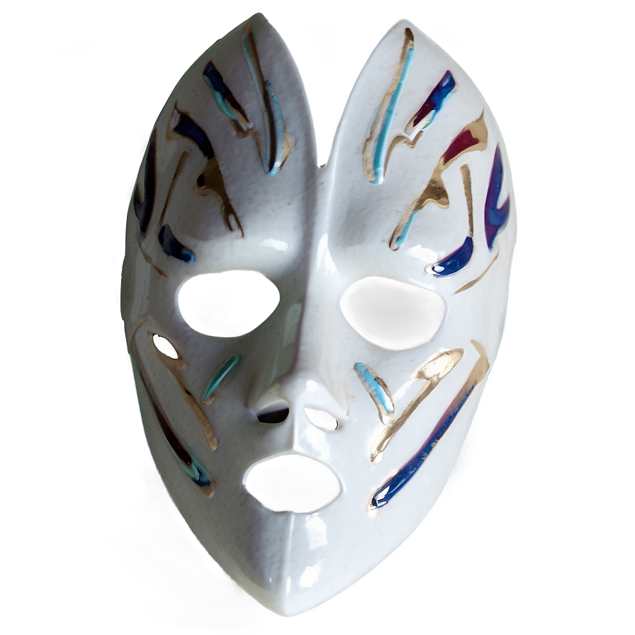 White Mask D PNG Image