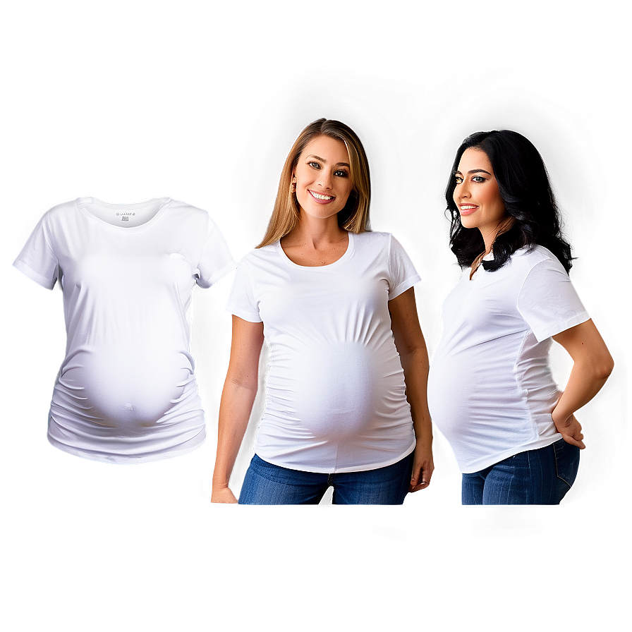 White Maternity Shirt Png Ugy94 PNG Image