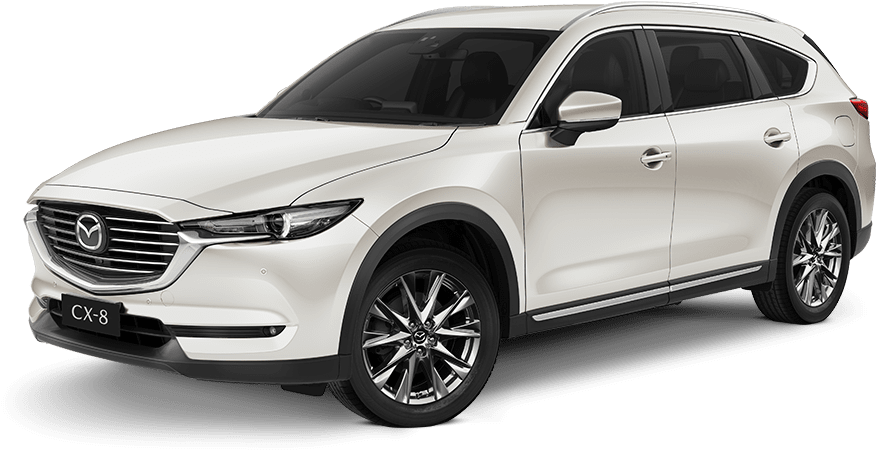 White Mazda C X8 S U V PNG Image