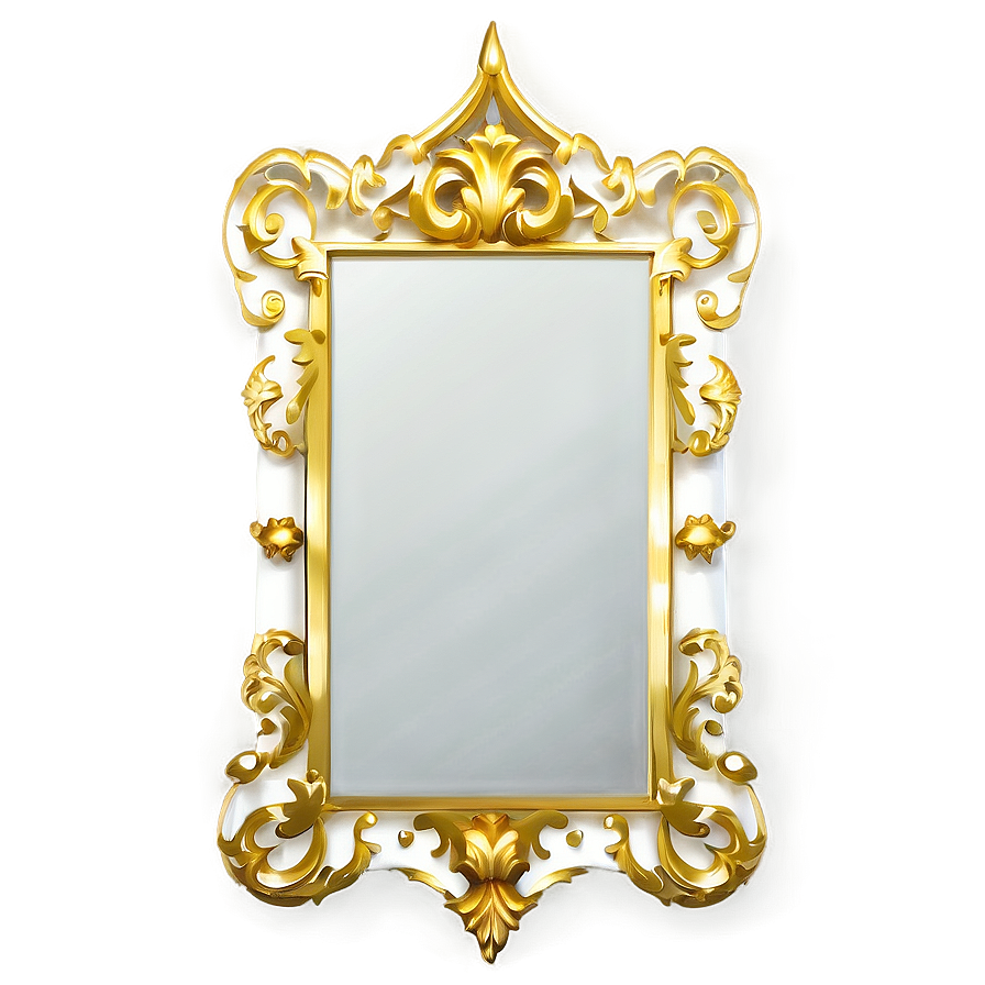 White Mirror Frame Png 06212024 PNG Image