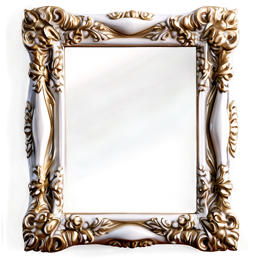 White Mirror Frame Png Cjm PNG Image