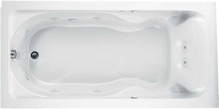 White Modern Bathtub Top View PNG Image