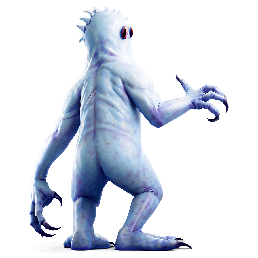 White Monster Clipart Image Png 06212024 PNG Image