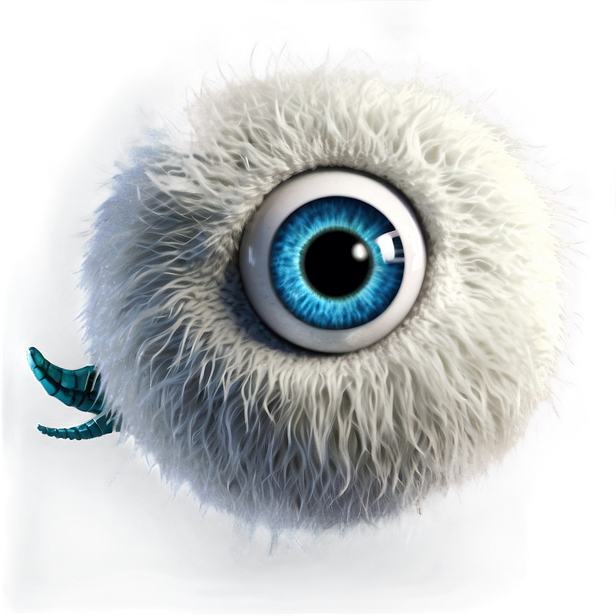 White Monster Cute Eyes Png 24 PNG Image