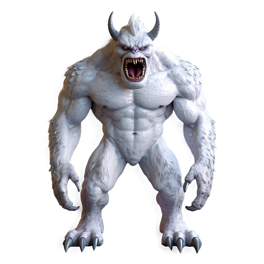 White Monster For Animation Png 71 PNG Image