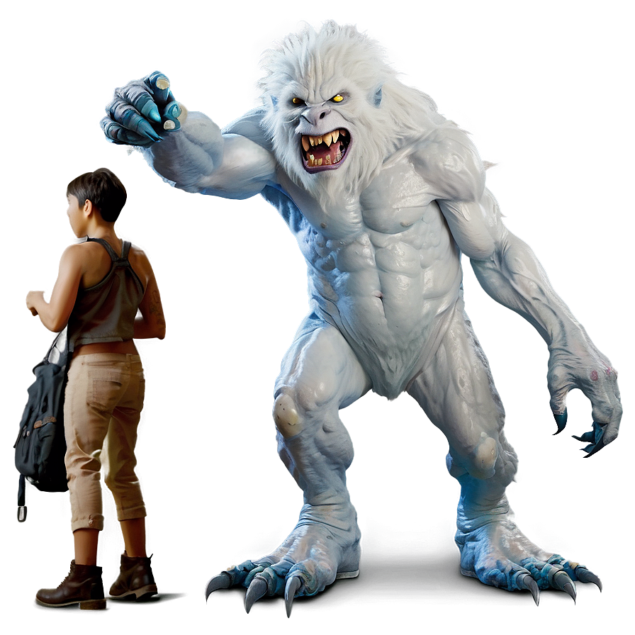 White Monster In Action Png Kda PNG Image