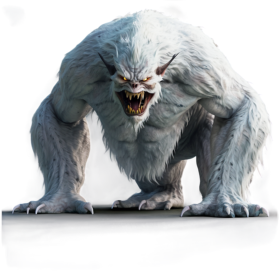 White Monster In Cave Png Nyt35 PNG Image