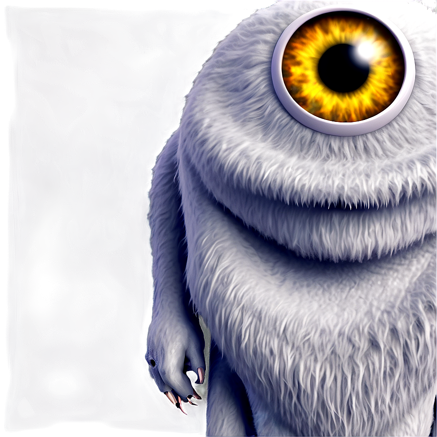 White Monster With Eyes Png 06212024 PNG Image