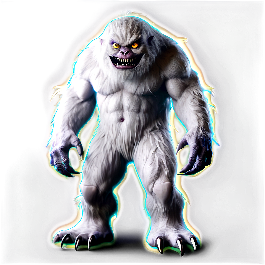 White Monster With Glow Png Fui84 PNG Image