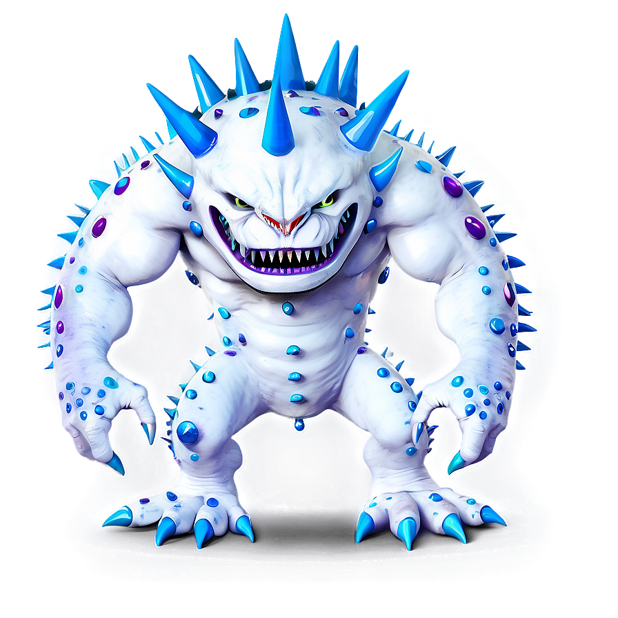 White Monster With Spikes Png 06212024 PNG Image