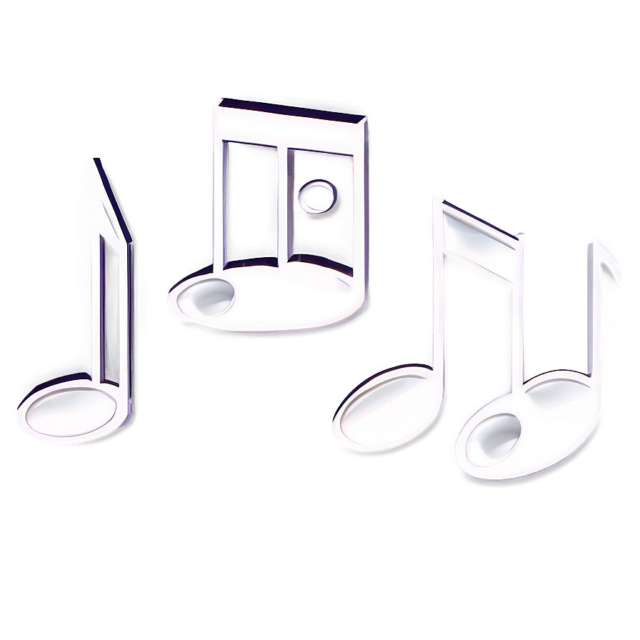 White Music Notes Clipart Png Prp PNG Image