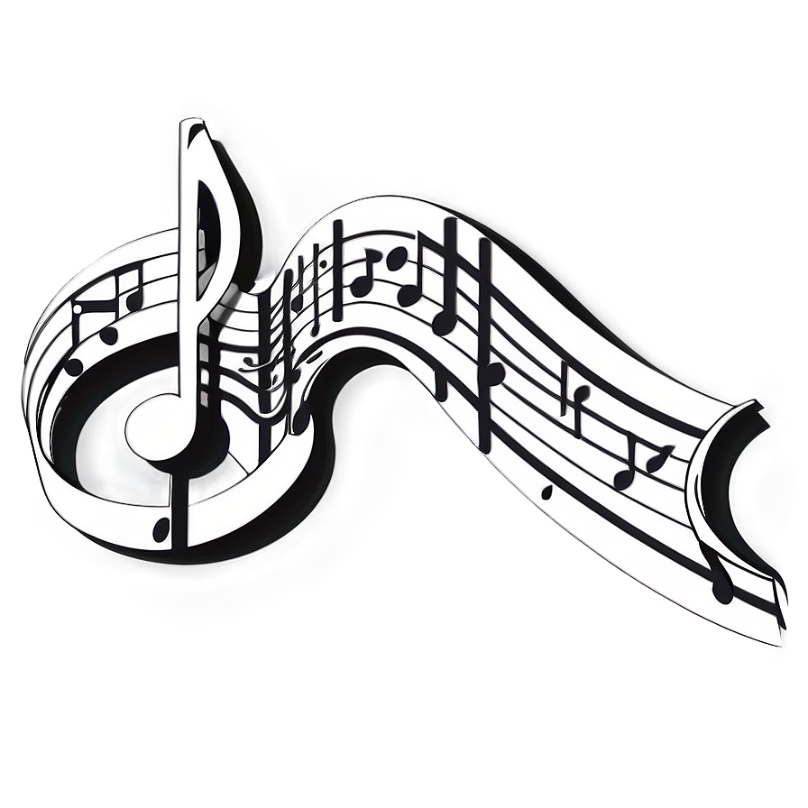 White Music Notes For Tattoo Png 06262024 PNG Image