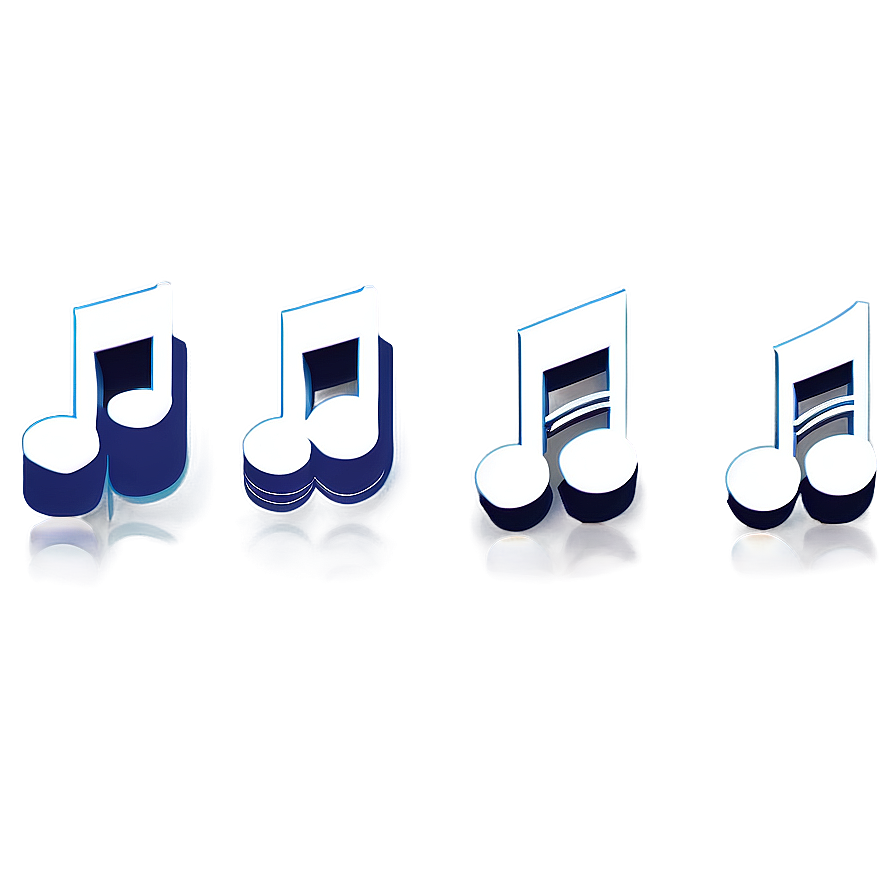 White Music Notes Vector Png 06262024 PNG Image