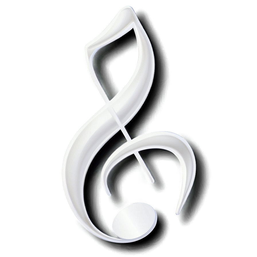 White Musical Notes Collection Png 06262024 PNG Image