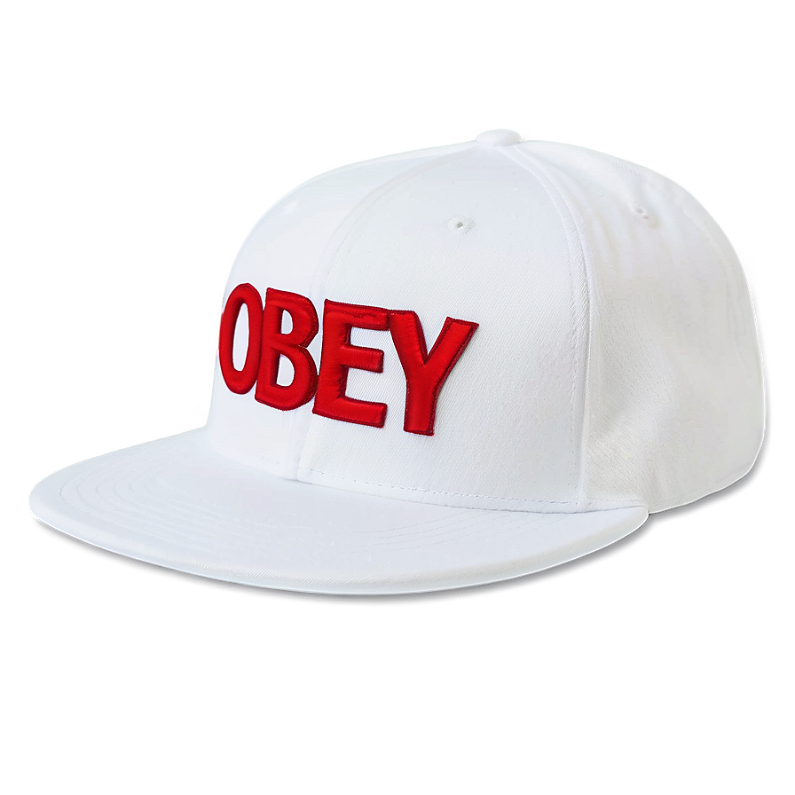 White Obey Hat Png Blx PNG Image