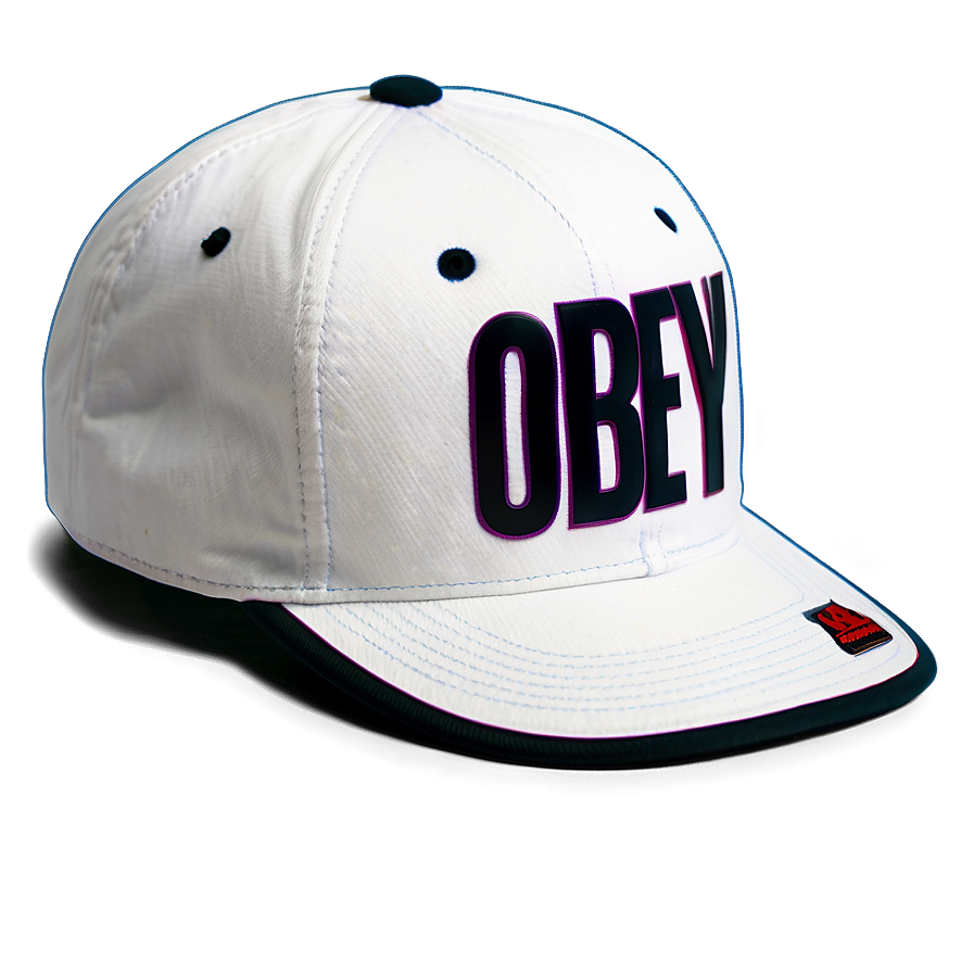 White Obey Hat Png Knl23 PNG Image