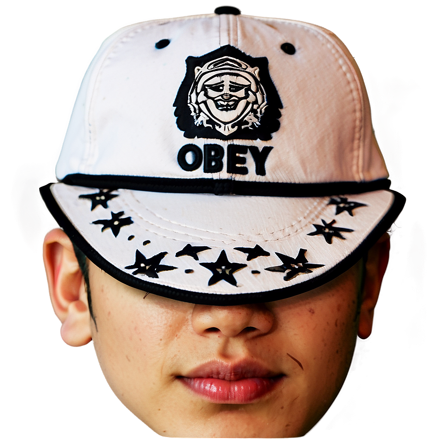 White Obey Hat Png Vct48 PNG Image