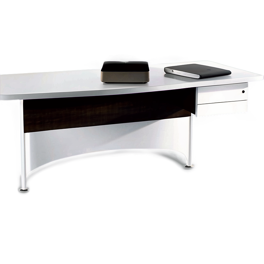 White Office Table Png 06122024 PNG Image