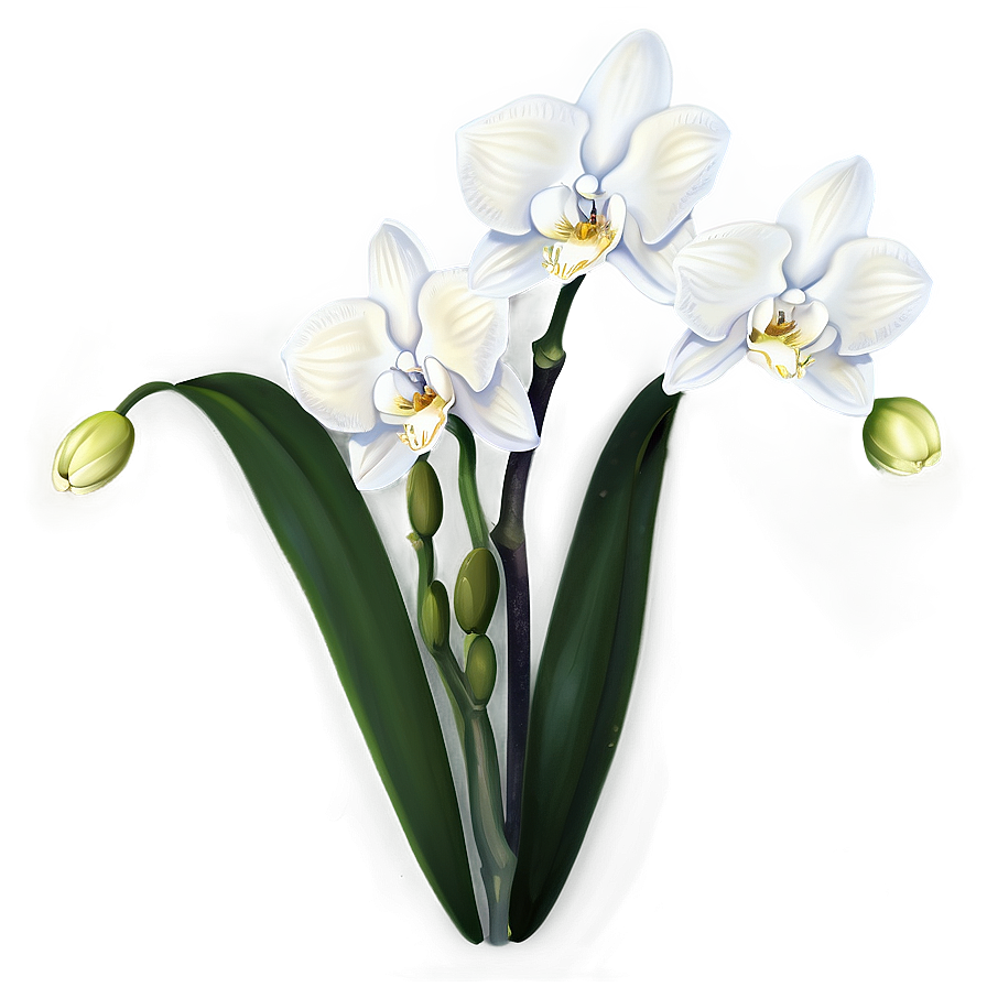 White Orchid Png Ahs PNG Image