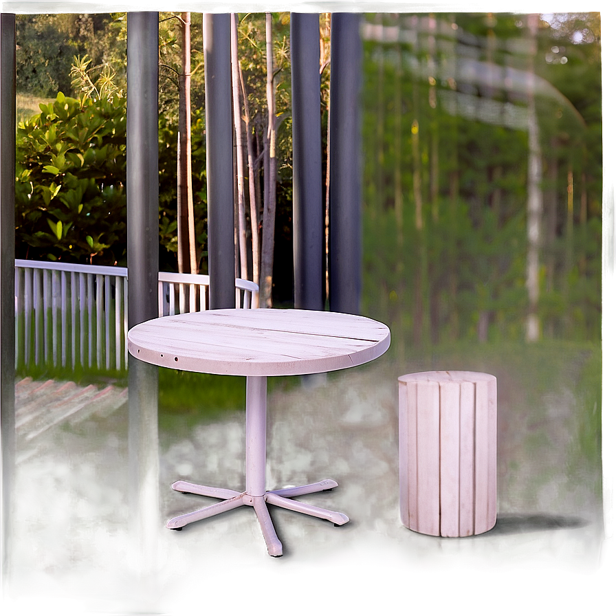 White Outdoor Table Png 06122024 PNG Image