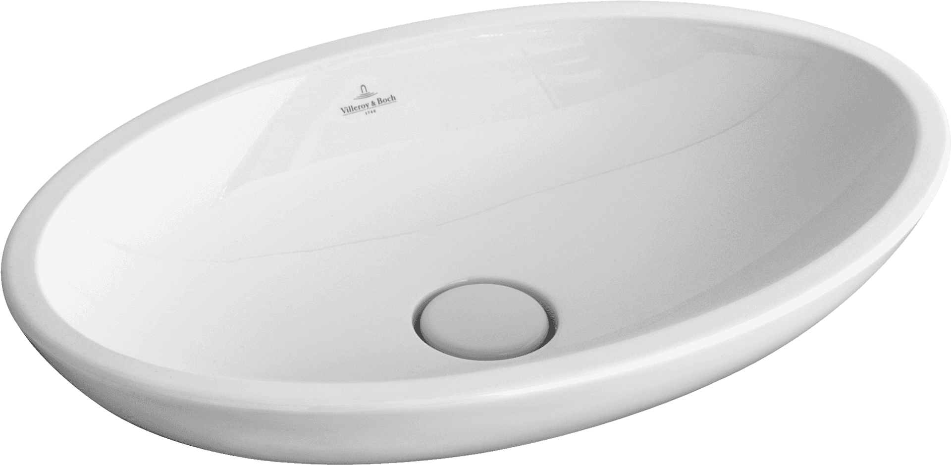 White Oval Bathroom Sink PNG Image