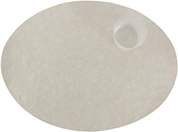 White Oval Plate With Cup Imprint PNG Image