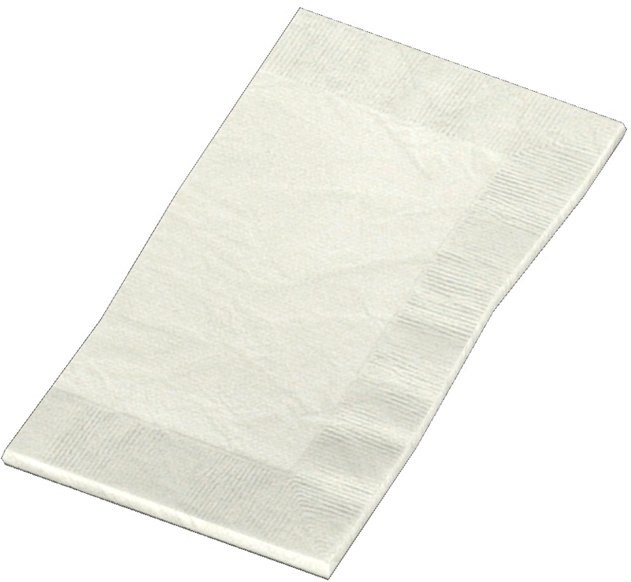 White Paper Napkinon Table PNG Image