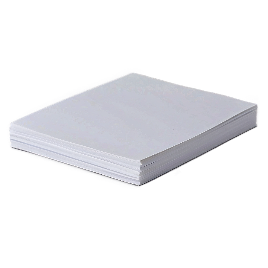 White Paper Stack Png 06132024 PNG Image