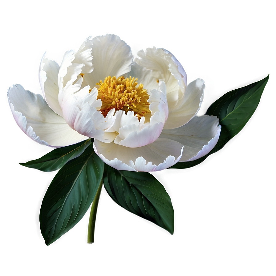 White Peony Flower Png Ppi1 PNG Image