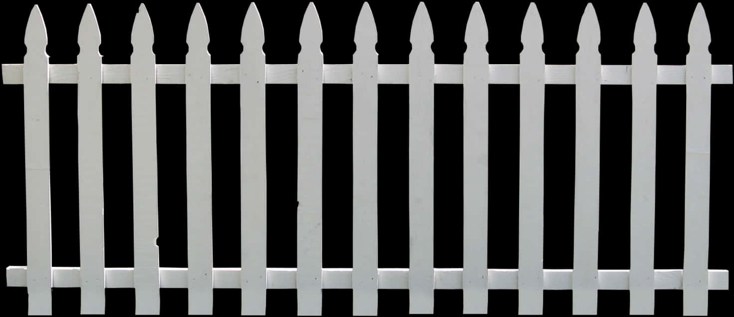 White Picket Fence Isolated PNG Image