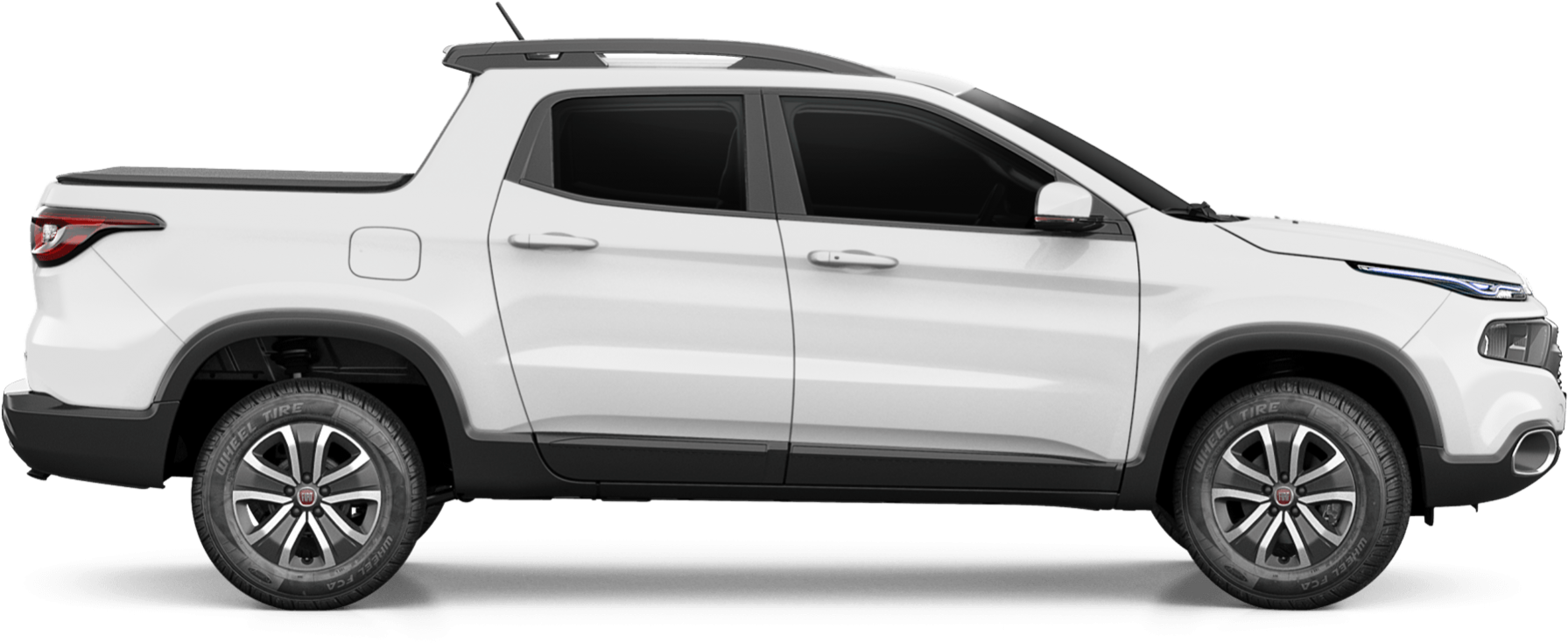 White Pickup Truck Side View PNG Image