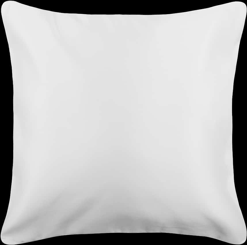 White Plain Pillow Isolated PNG Image