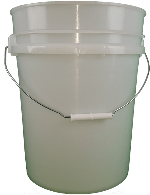 White Plastic Bucketwith Handle PNG Image