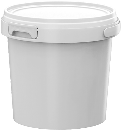 White Plastic Bucketwith Lid PNG Image