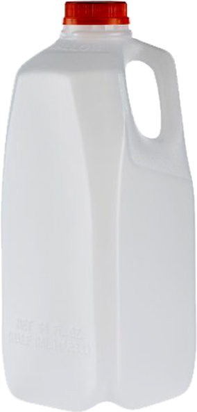 White Plastic Jug Red Cap PNG Image