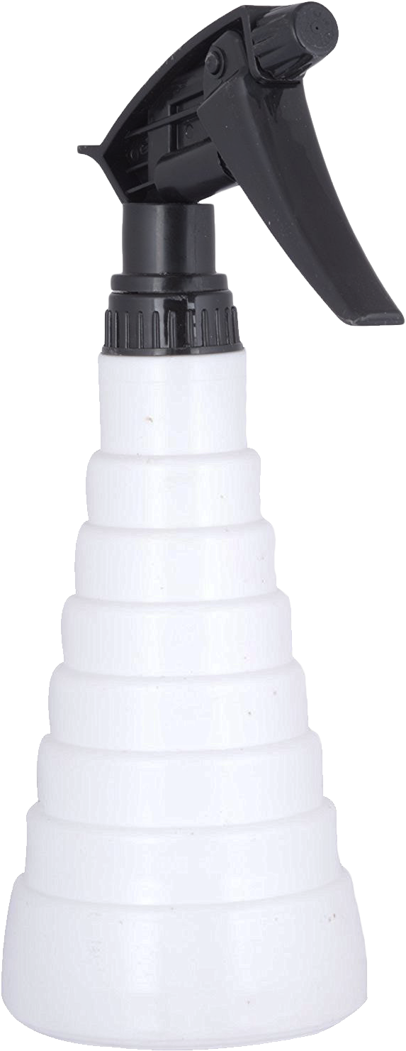 White Plastic Spray Bottlewith Black Nozzle PNG Image