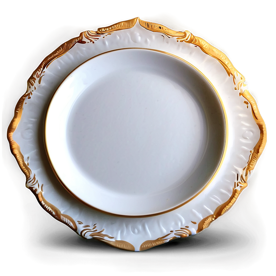 White Plate For Fine China Collection Png 06212024 PNG Image