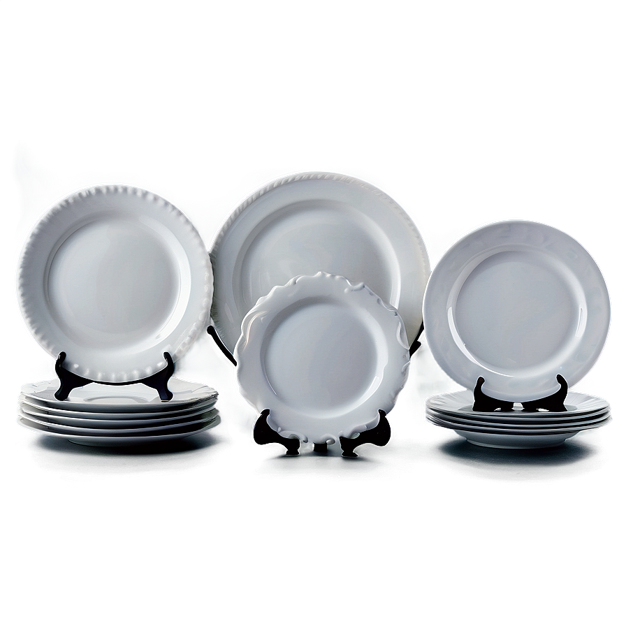 White Plate Set Png Jra PNG Image