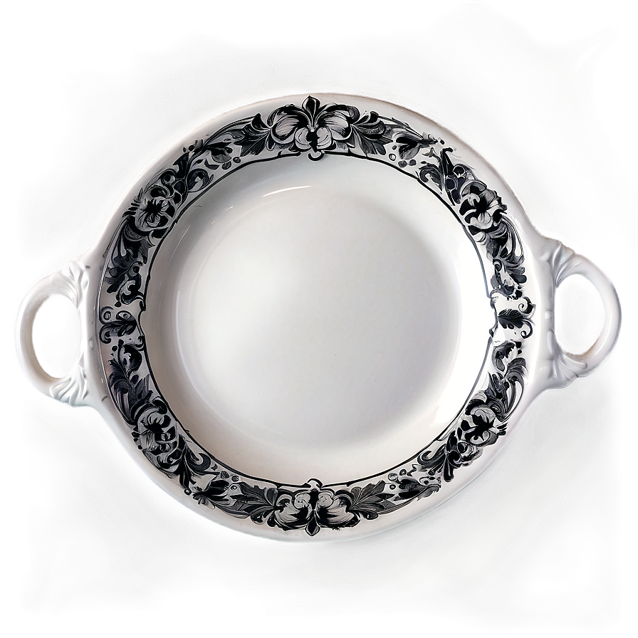 White Plate With Handle Png 1 PNG Image